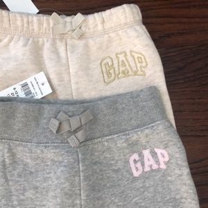 2 pair NWT Gap infant girl sweatpants